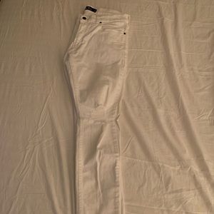 White Hollister skinny jeans with rips